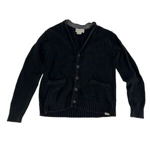 Denim & Supply Ralph Lauren Sweater Womens Medium Black Cardigan Button Fall‎